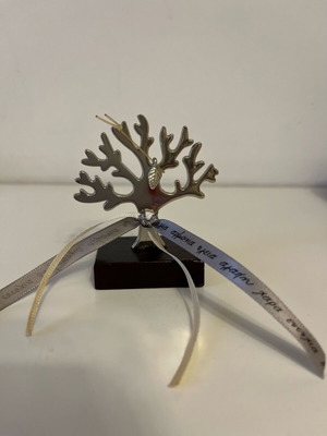Wish tree on wooden base like new