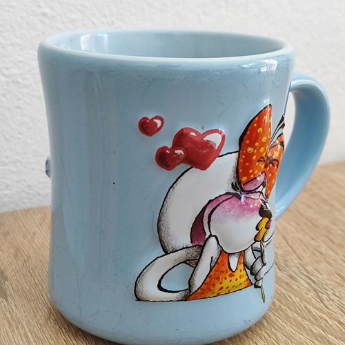 Diddlina Diddl Mug vintage used with 3D design