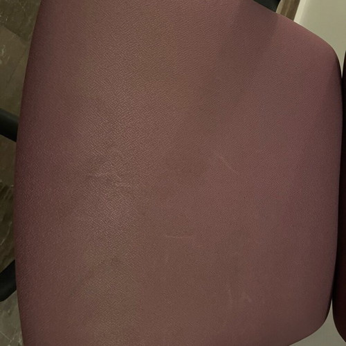 Student office chair refurbished with adjustable height and backrest