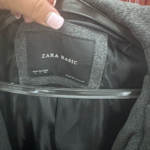 Grey Zara Basic coat size L like new