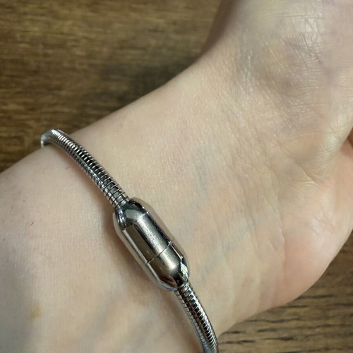 Steel bracelet with tree of life design and zirconia, new