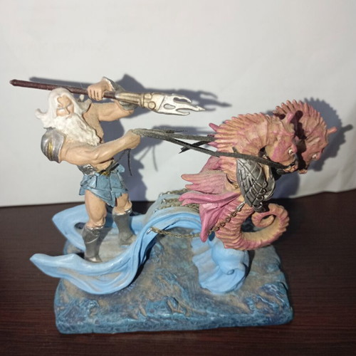 Poseidon Metal Figure on Chariot with Hippocamps DeAgostini Mythology 2011 like new