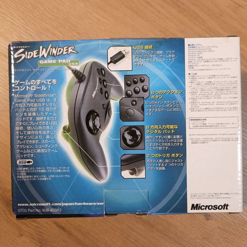 Microsoft SideWinder USB controller used with sealed CD