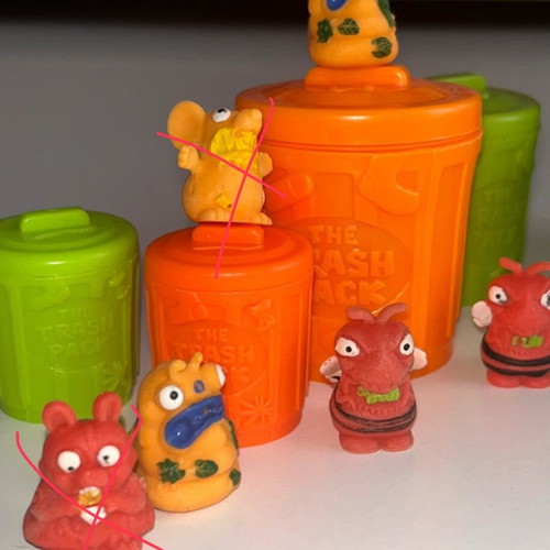 The Trash Pack used collectible toys with trash bin