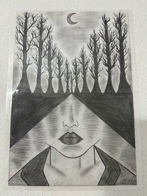 Pencil sketch new, handmade