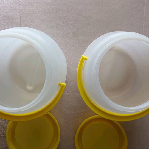 Set of 2 plastic jars with lid 3000ml, new