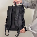 Unisex backpack new with patchwork design, synthetic leather