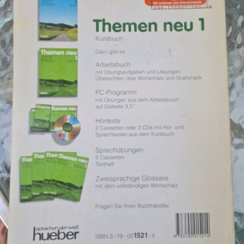 Themen neutral 1 Kursbuch book used, German language