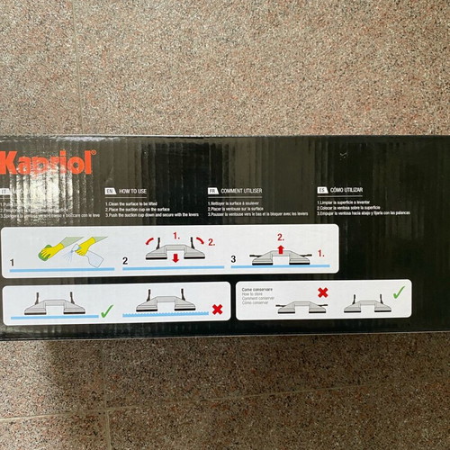 Double suction cup with plastic handle KAPRIOL new