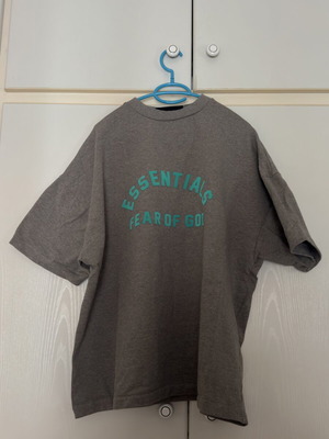 Fear of God Essentials Tee new, size M, gray and turquoise