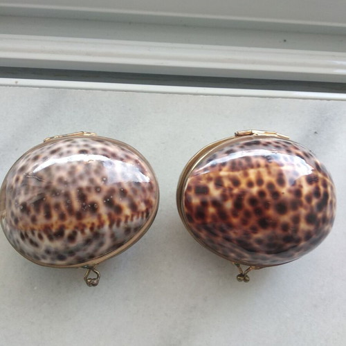 Antique shell wallets like new with brass closure