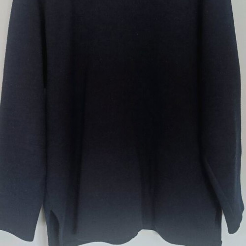Old-fashioned woollen cardigan like new, dark blue, size L