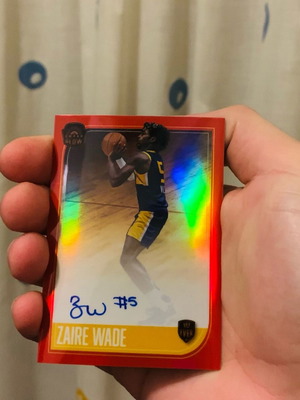 NBA Upper Deck Zaire Wade autographed card like new /10
