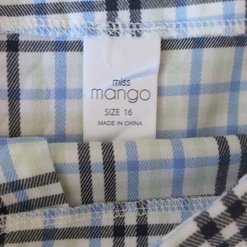 Miss Mango plaid skirt like new, pleated design