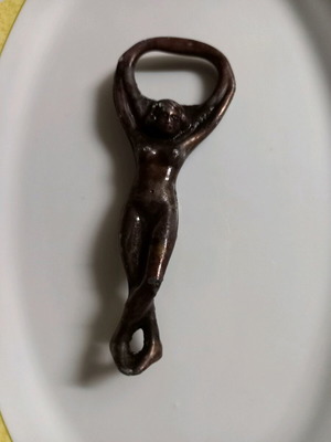 Original antique bottle opener used, height 8 cm