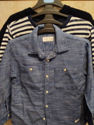 Zara set of 3 boys' clothes, shirt, blouse, knitted sweater like new