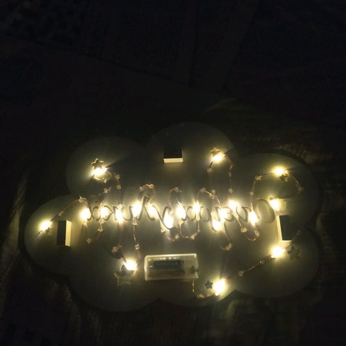 Illuminated cloud for children's room with LED lights