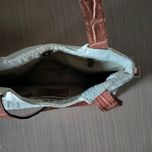 Bric's handbag used with fabric body and leather handles