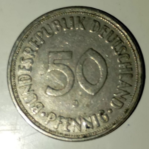 50 Pfennig Coin used from West Germany 1950
