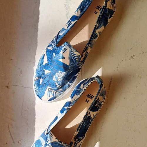 H&M women's floral shoes like new, espadrilles size 38