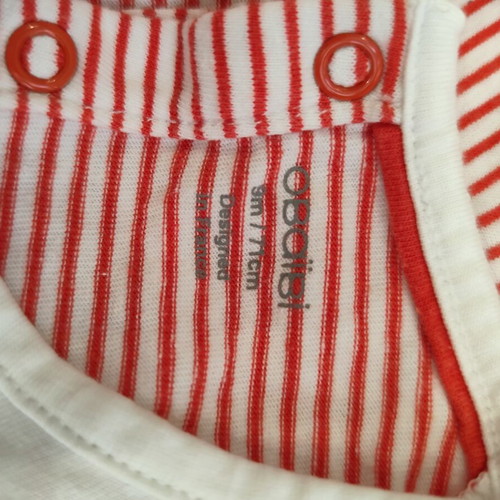 Obaibi baby romper like new, 9 months, striped fish design