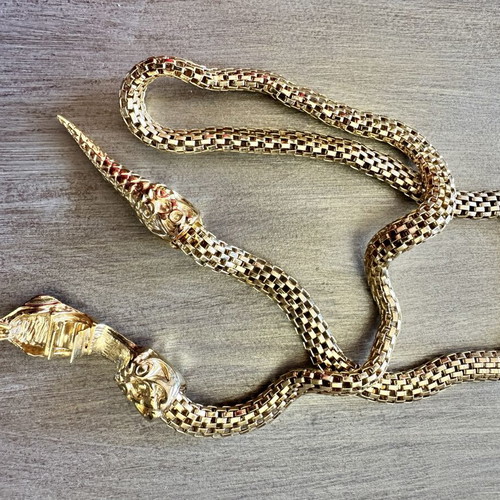 Gold metal necklace Roberto Gavalli design like new