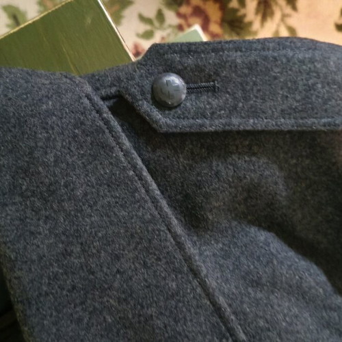 Swiss military coat with wool cap like new
