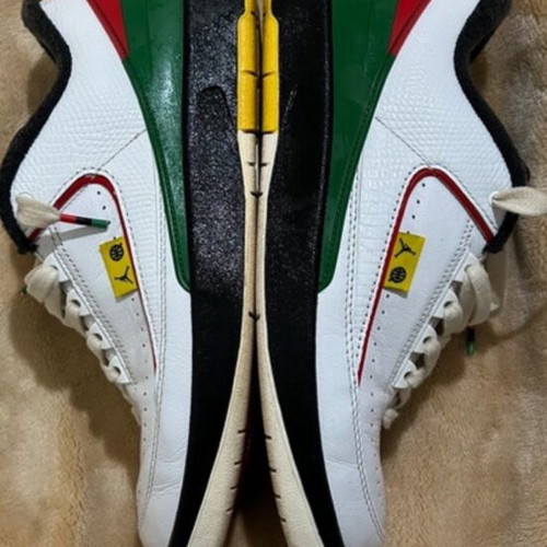 Jordan athletic shoes like new, size 45, black and green