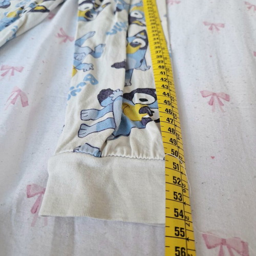 Bluey children's pajamas size 116cm used, H&M white and blue