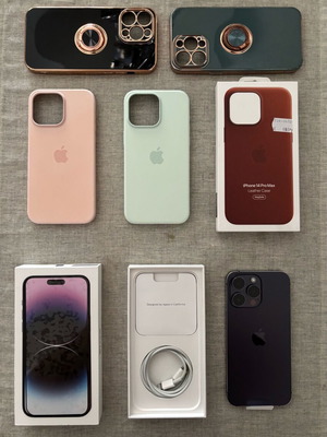 Apple iPhone 14 Pro Max 256Gb Deep Purple σε άριστη κατάσταση με επώνυμα αξεσουάρ