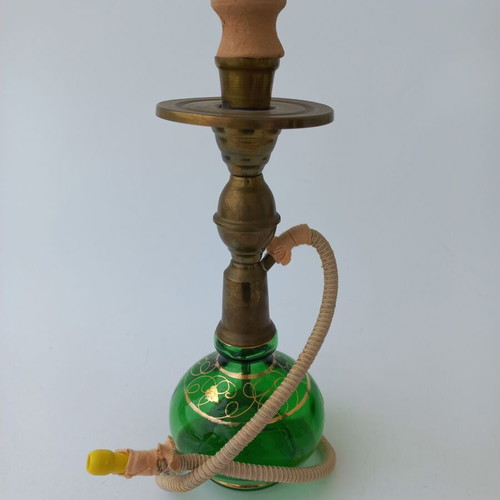Turkish authentic hookah like new, 90's, glass and brass