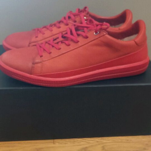 Diesel Naptik men's sneakers size 45, tango red leather, like new