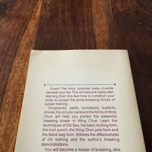 The Breaking Power of Wing Chun book used, rare