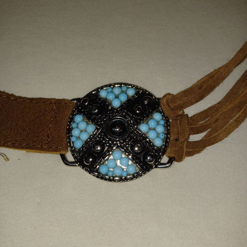 Suede belt women like new, brown, size 80