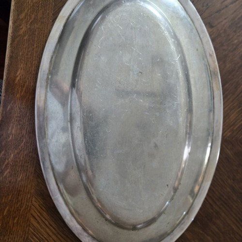 Christofle set of 4 used vintage silver-plated platters