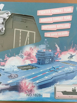 Aircraft Carrier vintage 75 cm with missing parts, new toy