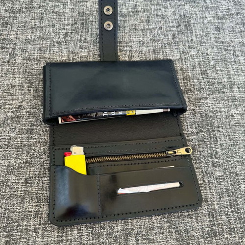 Handmade leather tobacco pouch