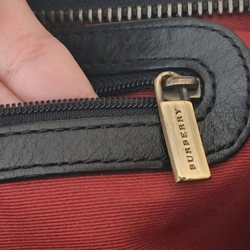 Vintage τσάντα Burberry χειρός ανακαινισμένη, μπεζ 37x23x14