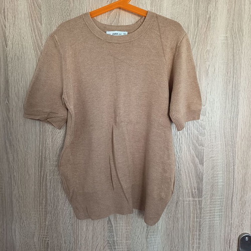 Zara blouse size S like new, brown beige