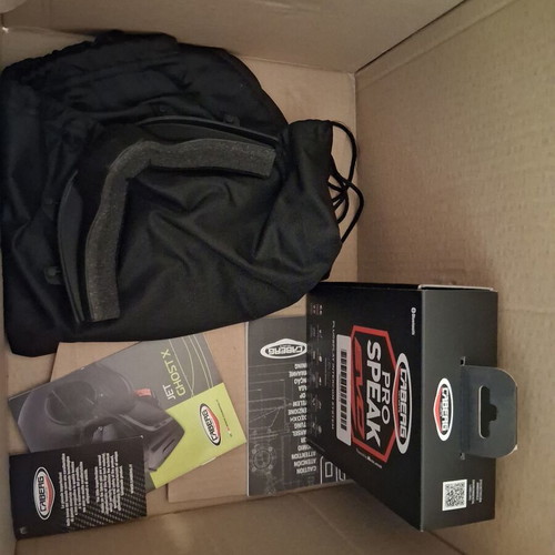 Caberg Ghost X Carbon motorcycle helmet Large with Pro Speak Evo intercom