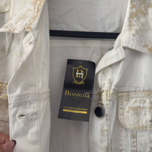 White jacket with gold details new, size M