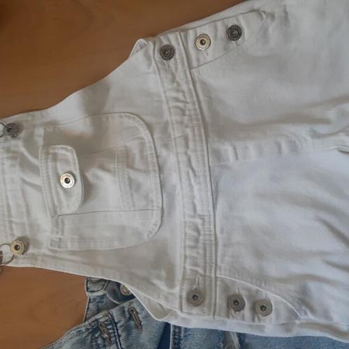 Zara overalls for girls 8 and 9 years like new, white and blue