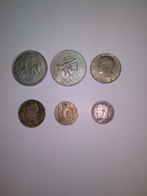 Συλλεκτικά κέρματα ασημένια μεταχειρισμένα από Αυστραλία, Μεξικό, Αμερική, Βέλγιο, Τσεχοσλοβακία