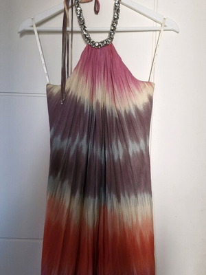 Sky Brand mini dress size M, tie-dye halter neck with crystals