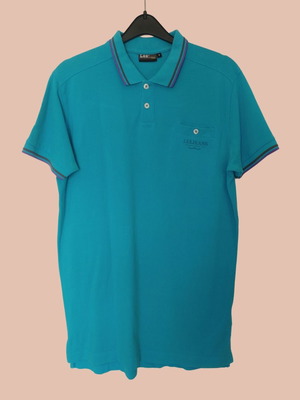 Lee polo shirt used, small, turquoise, 100% cotton
