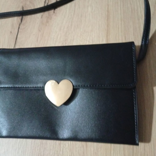 Black Waist Bag with Heart Like New