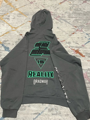 Zara hoodie used, gray multicolor, size M