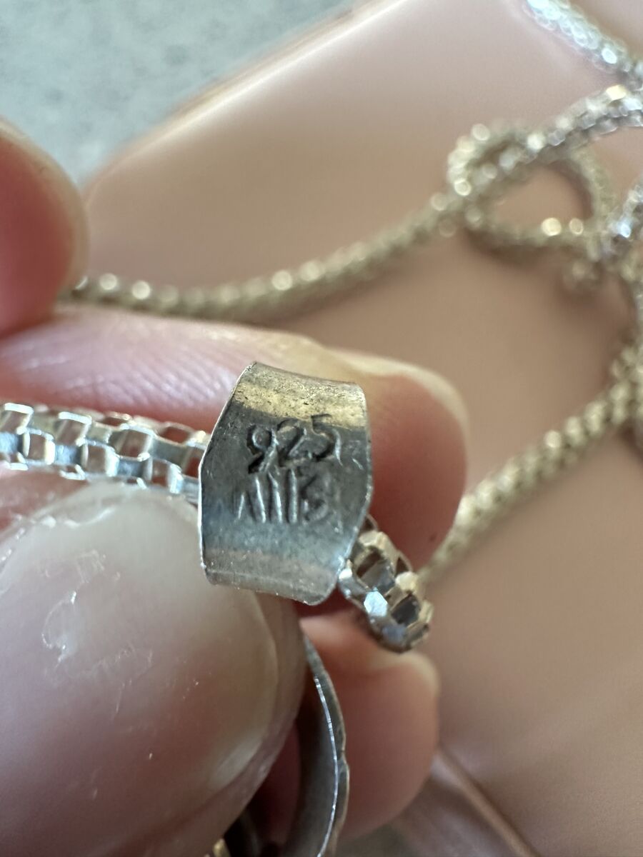 Vintage silver 925 necklace with thick… - € 50,00 - Vendora.cy
