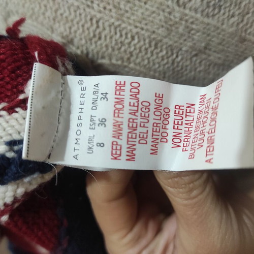 Atmosphere wool sweater with England flag like new, size M