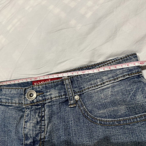 FOBO Jeans mini denim skirt, stonewashed blue, size L